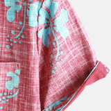 Red Floral Hawaiian Men's Shirt