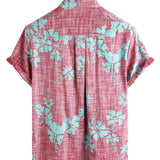 Red Floral Hawaiian Men's Shirt