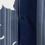 Navy Aloha Floral Striped Men's Shirt