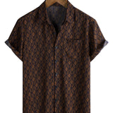 Brown Retro Pocket Men's Shirt