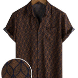 Brown Retro Pocket Men's Shirt