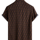 Brown Retro Pocket Men's Shirt