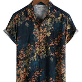 Austin Men's Short-Sleeve Floral Shirt – Navy