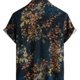 Austin Men's Short-Sleeve Floral Shirt – Navy