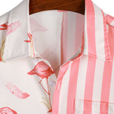 Pink Flamingo Striped Men's Shirt