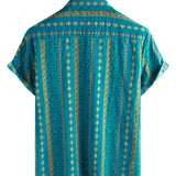 Wade Blue Retro Striped Men's Shirt