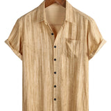 Striped Men's Shirt with Pocket