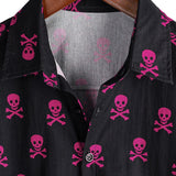 Pink Skull Punk Rock Men's Shirt