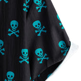 Declan Men's Skull Print Short-Sleeve Shirt – Black