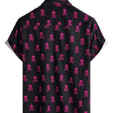 Pink Skull Punk Rock Men's Shirt