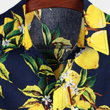Wade Men's Hawaiian Lime Print Short-Sleeve Shirt