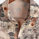Shane Men's Retro Floral Short-Sleeve Shirt – Beige