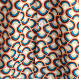 Yellow Retro Circle Print Men's Shirt