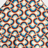 Yellow Retro Circle Print Men's Shirt