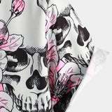 Pink Skull and Floral Men's Shirt