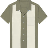 Greg Men's Retro Cuban Collar Short-Sleeve Shirt