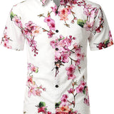 White Floral Men's Shirt