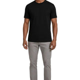 Black Mercerized Cotton Men's T-Shirt