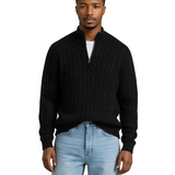 Cotton Men's Zip-Up Sweater