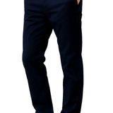 Men's Navy Cotton Stretch Pants