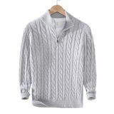 Cotton Men's Zip-Up Sweater