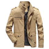 Elegant Men's Cotton Cargo Jacket