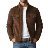 Men's Suede Button Jacket