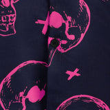 Ian Men's Hawaiian Skull and Floral Short-Sleeve Shirt – Pink