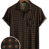 Scott Men's Retro Short-Sleeve Shirt – Brown
