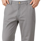 Men's Grey Cotton Stretch Pants