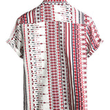 Travis Men's Striped Short-Sleeve Shirt – White
