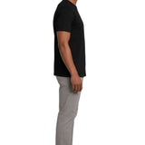 Black Mercerized Cotton Men's T-Shirt