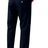 Men's Navy Cotton Stretch Pants