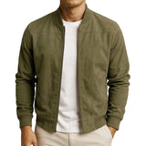 Elegant Men's Suede-Textured Jacket