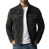 Men's Suede Button Jacket