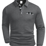 Herringbone Men's Polo Sweater