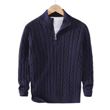 Cotton Men's Zip-Up Sweater