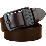 Harvey Men's Leather Belt with Classic Metal Buckle
