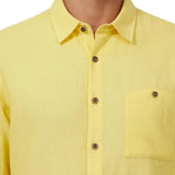 Spencer Men's Linen-Blend Shirt – Light Yellow