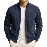 Elegant Men's Suede-Textured Jacket