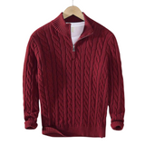 Cotton Men's Zip-Up Sweater