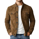 Men's Suede Button Jacket