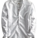 Premium Men's Slim-Fit Linen-Blend Shirt