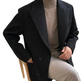 Elegant Men's Double-Breasted Coat