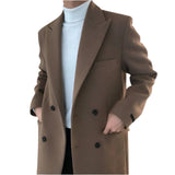 Elegant Men's Double-Breasted Coat