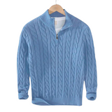 Cotton Men's Zip-Up Sweater