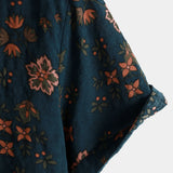 Navy Floral Summer Men's Shirt