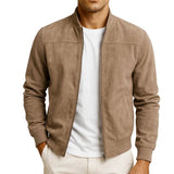 Elegant Men's Suede-Textured Jacket