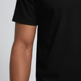 Black Mercerized Cotton Men's T-Shirt