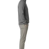 Men's Half-Zip Mock Neck Sweater - Grey
